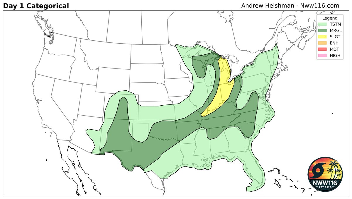 NWW116_WX's tweet image. Finally getting our own custom outlooks done I’m 95% of the way to a fully autonomous system