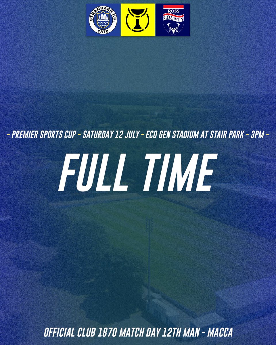 Stranraer FC (@stranraerfc) on Twitter photo FT STR 1-1 ROS (6-5 on penalties)
After a well contested ninety minutes against Championship opposition, the Blues defeat the Staggies on penalties to win an extra point at the <a href="/eco_gen1/">Eco Gen Contractors Ltd</a> Stadium.
Safe travels and best wishes to all from <a href="/RossCounty/">Ross County FC</a>.
We carry on our Premier FT STR 1-1 ROS (6-5 on penalties)
After a well contested ninety minutes against Championship opposition, the Blues defeat the Staggies on penalties to win an extra point at the <a href="/eco_gen1/">Eco Gen Contractors Ltd</a> Stadium.
Safe travels and best wishes to all from <a href="/RossCounty/">Ross County FC</a>.
We carry on our Premier