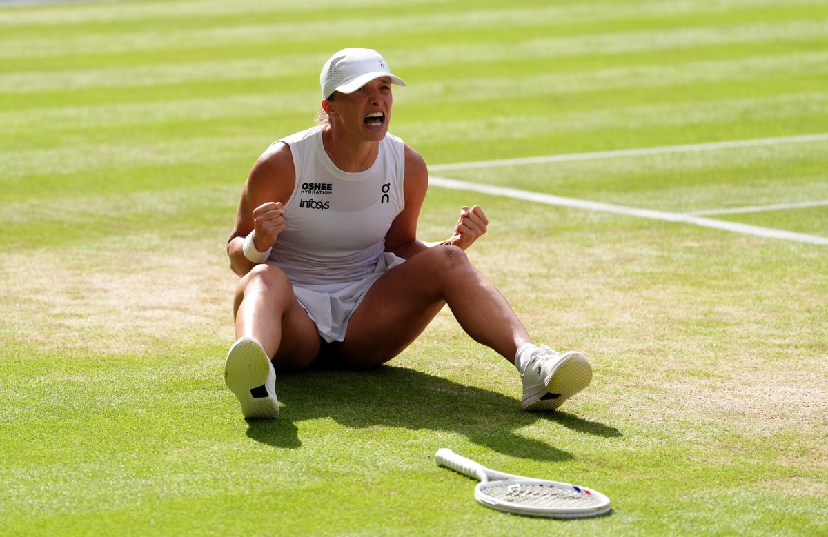 #BreakingNews Polish eighth seed Iga Swiatek has won the Wimbledon women’s singles title for the first time by beating American 13th seed Amanda Anisimova 6-0 6-0 in the final.