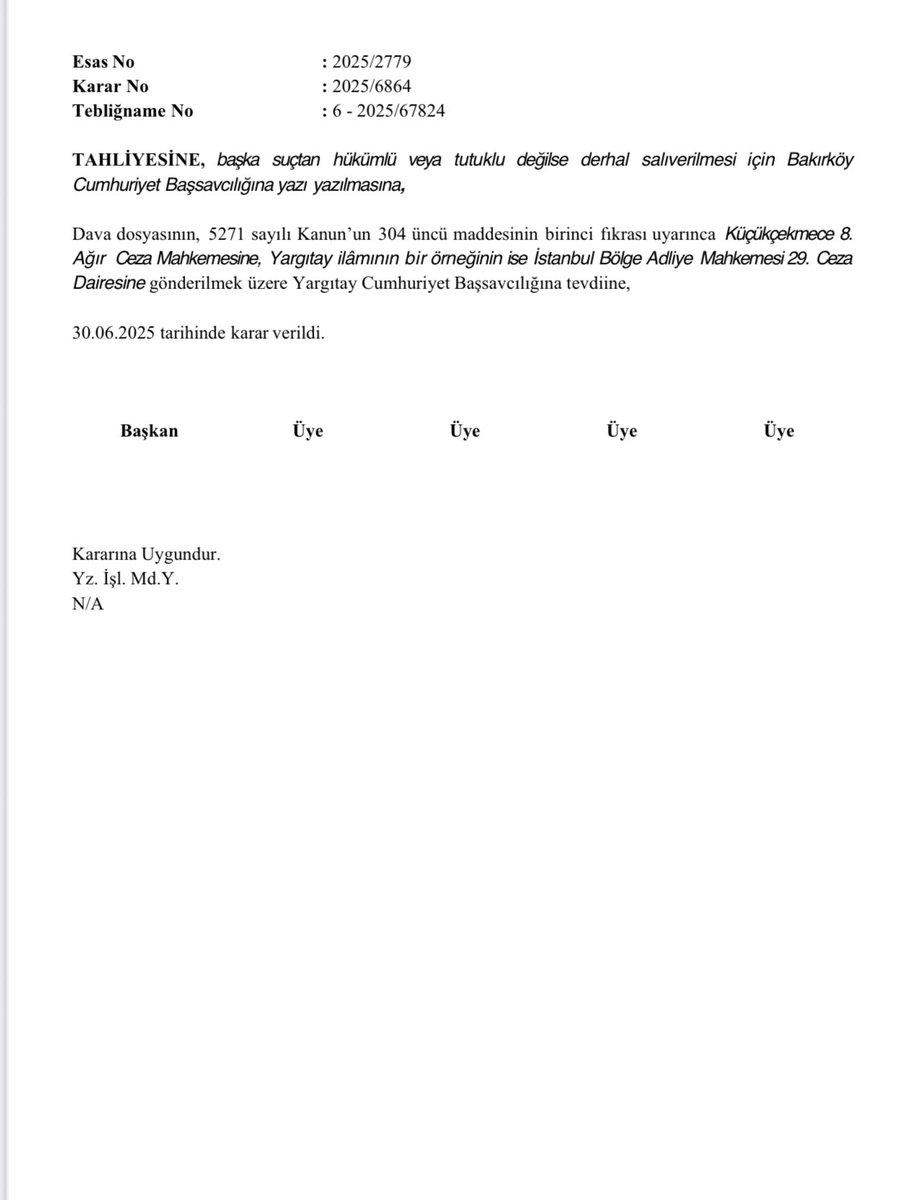 Av. Alper Sarıca (@avalpersarica) on Twitter photo Nitelikli yağma suçundan verilen 11 yıl 6 ay hapis cezasına mahkumiyetin, istinaf kararından yaklaşık 3 ay sonra temyizen bozulmasına ve sanığın tahliyesine ilişkin yargıtay kararı👇Yargıtay 6 CD. bu dosyada temyiz incelemesi hızı ve karar içeriği yönünden takdire şayan bir Nitelikli yağma suçundan verilen 11 yıl 6 ay hapis cezasına mahkumiyetin, istinaf kararından yaklaşık 3 ay sonra temyizen bozulmasına ve sanığın tahliyesine ilişkin yargıtay kararı👇Yargıtay 6 CD. bu dosyada temyiz incelemesi hızı ve karar içeriği yönünden takdire şayan bir
