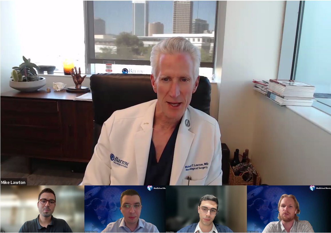 Jun Kim (@jun_kiim) on Twitter photo Last night, <a href="/MentorMedschool/">MedSchool Mentor</a> had the honor of hosting Dr. Lawton (<a href="/mtlawton/">Michael T. Lawton, MD</a>), President, CEO, and the Spetzler Chair of Neurosurgery of Barrow Neurological Institute (<a href="/BarrowNeuro/">BarrowNeurological</a>).
Dr. Lawton shared more than just clinical insights from  his distinguished career in Last night, <a href="/MentorMedschool/">MedSchool Mentor</a> had the honor of hosting Dr. Lawton (<a href="/mtlawton/">Michael T. Lawton, MD</a>), President, CEO, and the Spetzler Chair of Neurosurgery of Barrow Neurological Institute (<a href="/BarrowNeuro/">BarrowNeurological</a>).
Dr. Lawton shared more than just clinical insights from  his distinguished career in