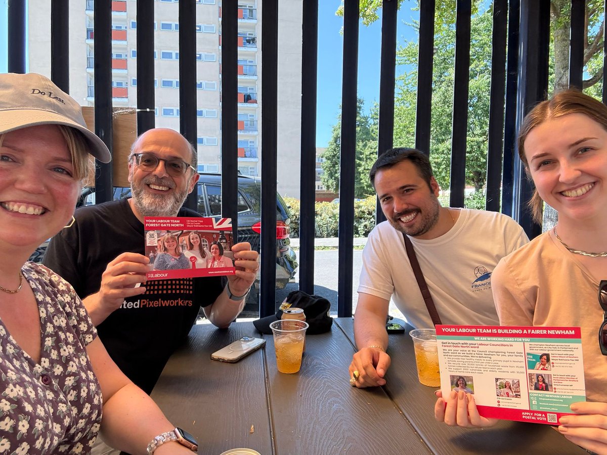We go again! Enjoying a well earned cold drink at Wild Goose Café after canvassing 🧊