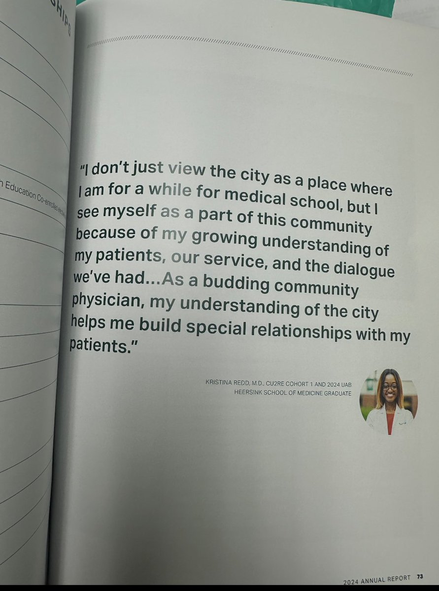 Kristina Redd, MD (@txwithvitamink) on Twitter photo Apparently, when you open UAB’s 2024 Annual Report, you’ll see a familiar face…
👋🏾
<a href="/UABHeersink/">UAB Heersink School of Medicine</a>
<a href="/uabfcm/">Department of Family and Community Medicine</a>
What a surprise! Apparently, when you open UAB’s 2024 Annual Report, you’ll see a familiar face…
👋🏾
<a href="/UABHeersink/">UAB Heersink School of Medicine</a>
<a href="/uabfcm/">Department of Family and Community Medicine</a>
What a surprise!