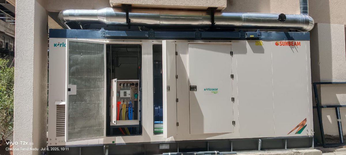 maxpowerservice's tweet image. ✅ Successful Commissioning Alert!

We are glad to announce the successful commissioning of a 500kVA Kirloskar CPCB IV+ Diesel Generator Set at RA Puram, Chennai.
Thank you to our valued customer for their trust in Max Power Services.

#PoweringProgress
#KirloskarGenerators