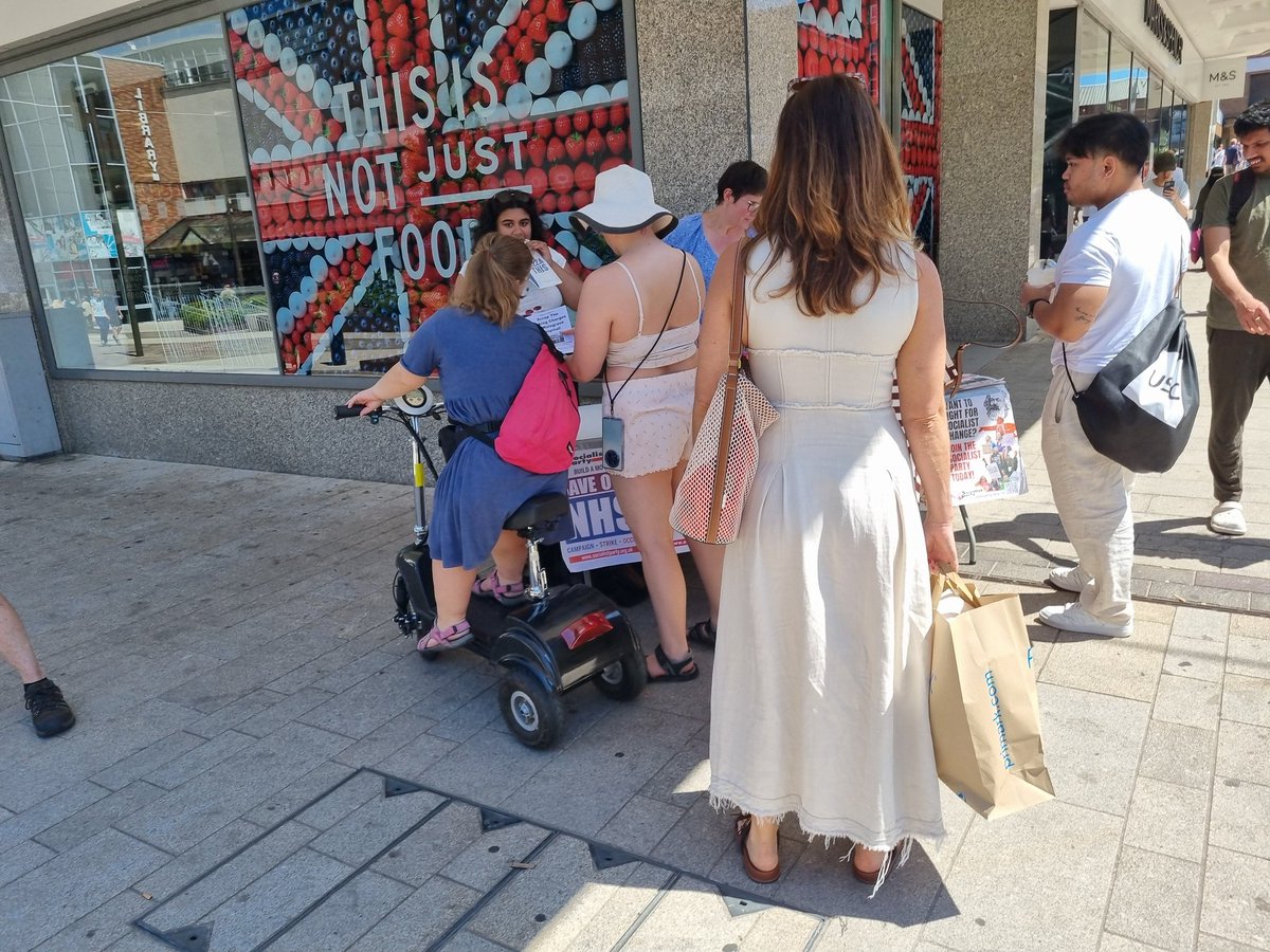 CovSocialists's tweet image. A great stall today campaigning against rip off hospital parking charges, on the crisis in the NHS, and the need for socialist change
Thanks to those who donated, bought The Socialist, and asked about joining.
Want to come to a meeting, find out more or join us? Send a message!