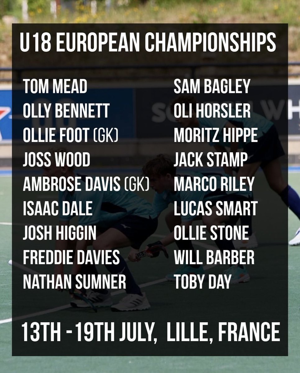 Having recently returned from the Netherlands competing in a series of warm up matches against the Netherlands and Germany, we’re delighted that Y12 Isaac D has been selected to represent U18 <a href="/EnglandHockey/">England Hockey</a> at this summer’s European Championships in Lille. 🔴⚫️