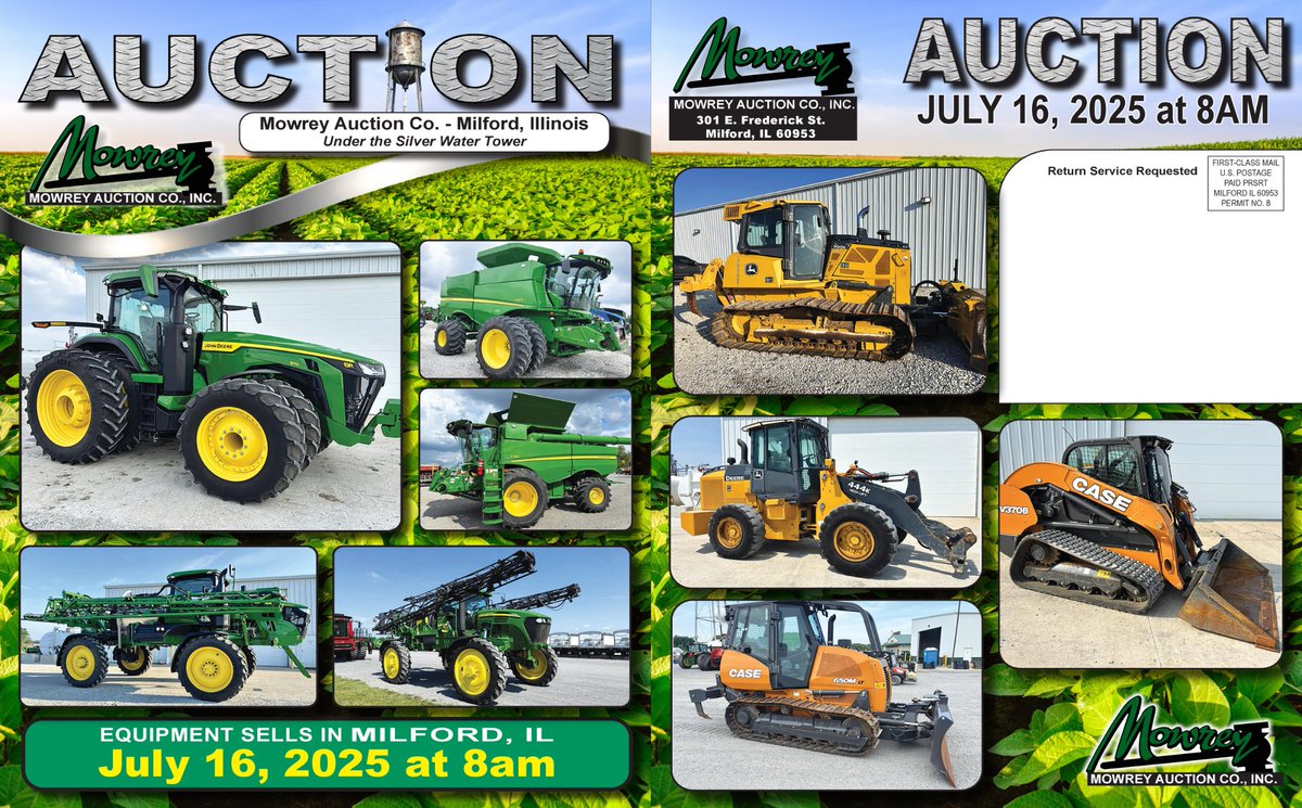 Join us Wednesday, July 16th at 8:00 AM CST in Milford, IL for our Farm Machinery Auction featuring tractors, combines, implements, and more. Whether you’re bidding onsite or online through Level, you’ll find quality equipment at great prices. For notifications on upcoming