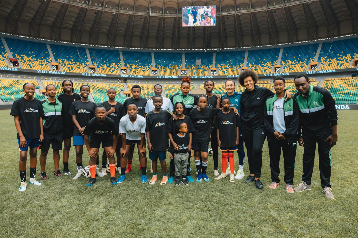 Visit Rwanda (@visitrwanda_now) on Twitter photo ⚽️ Inspiring Rwanda’s next generation of football stars
During their trip, <a href="/ArsenalWFC/">Arsenal Women</a> players visited Amahoro Stadium to meet young talents from Rwanda’s football academies.
They shared their experiences and knowledge with aspiring players, offering guidance on what it takes ⚽️ Inspiring Rwanda’s next generation of football stars
During their trip, <a href="/ArsenalWFC/">Arsenal Women</a> players visited Amahoro Stadium to meet young talents from Rwanda’s football academies.
They shared their experiences and knowledge with aspiring players, offering guidance on what it takes