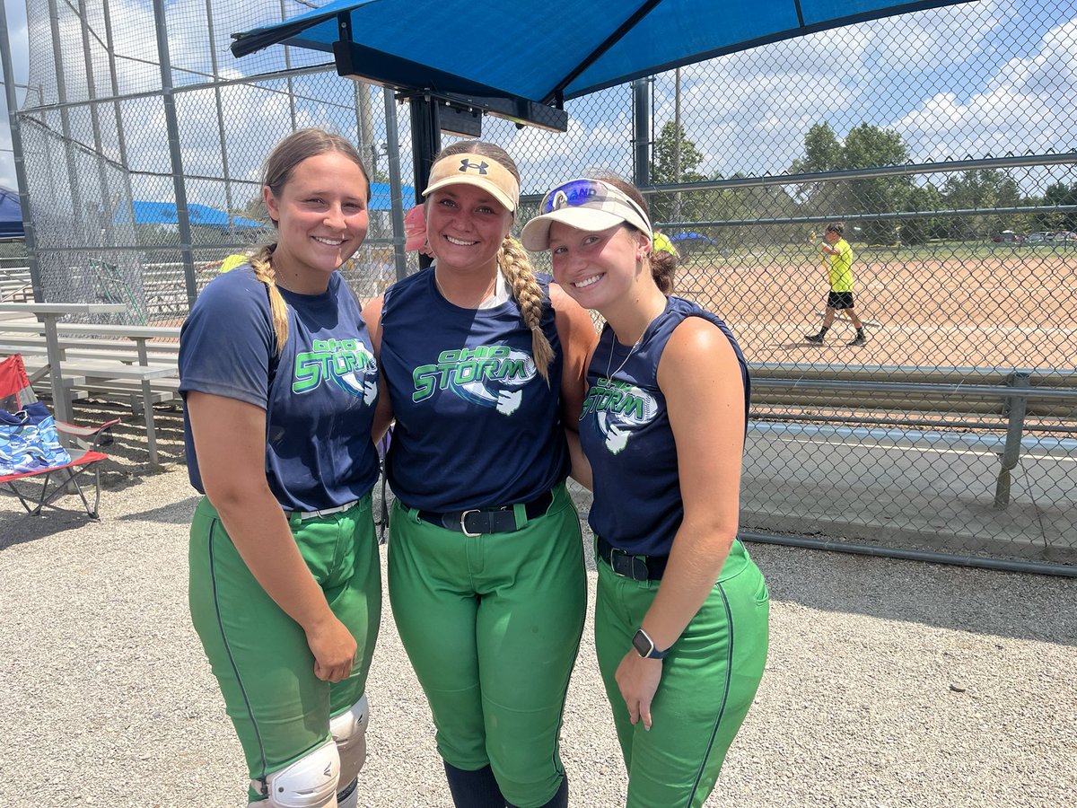 Heath grads Sydney Cottrell, Shelby Moore and Kyndall Spicer playing one final weekend together with the Ohio Storm Premier Jones 18U