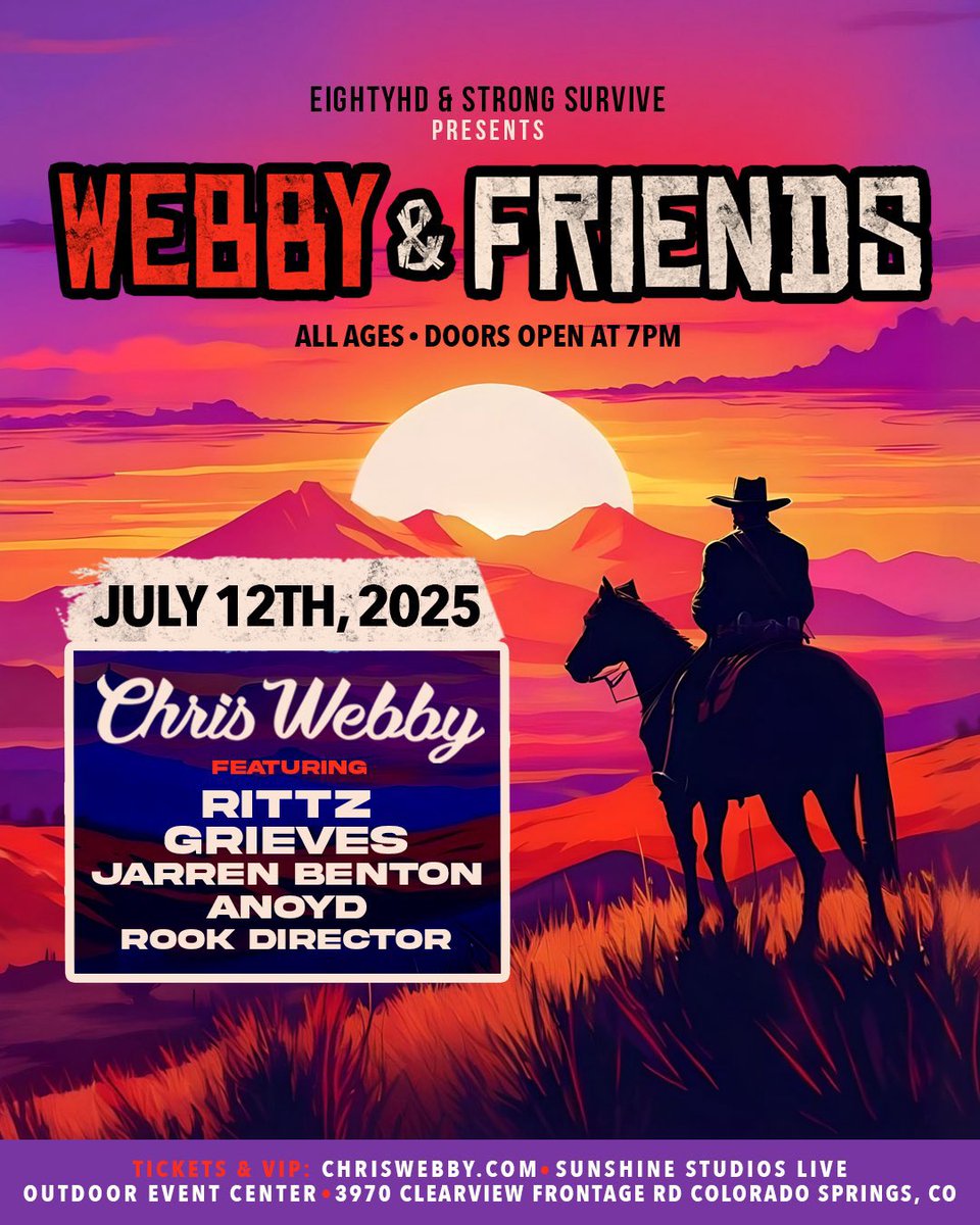 EightyHDMusic's tweet image. Did we just become best friends?
🎤: @ChrisWebby | @therealRITTZ | @Grievesmusic | @JarrenBenton | @LivinANoyd | @rookthedirector
📅: TONIGHT
⏰: 6PM
📍: @SStudiosLive
🎟️: chriswebby.com/tour