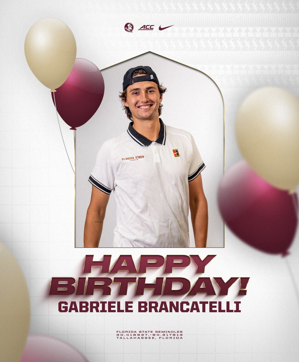 FSUMTennis's tweet image. Happy birthday, Gabriele! 🎈🎈

#OneTribe