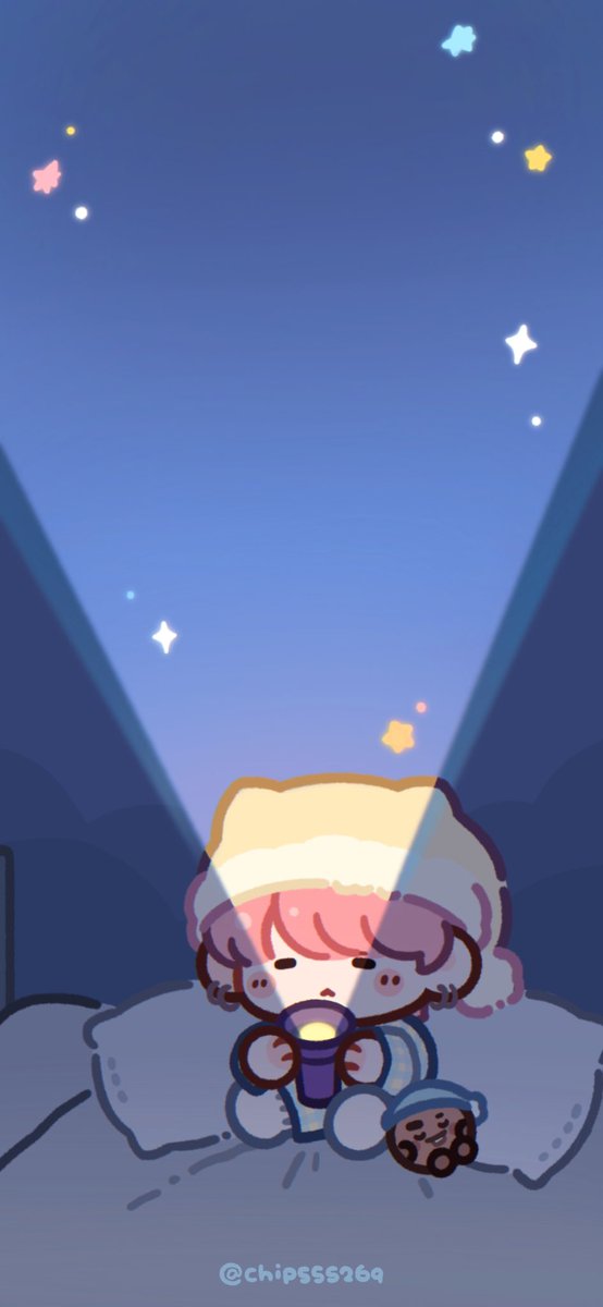 chipsss269's tweet image. #SUGA #yoongi #BTS
🔦🐱
画了最近流行的手电筒壁纸～～
