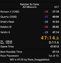 Xemmypoo's tweet photo. First Ratchet 1 world record in almost 3 years

2 more categories to go until I've gotten world record in all OG Trilogy Ratchet categories https://t.co/lanBPRWogQ
