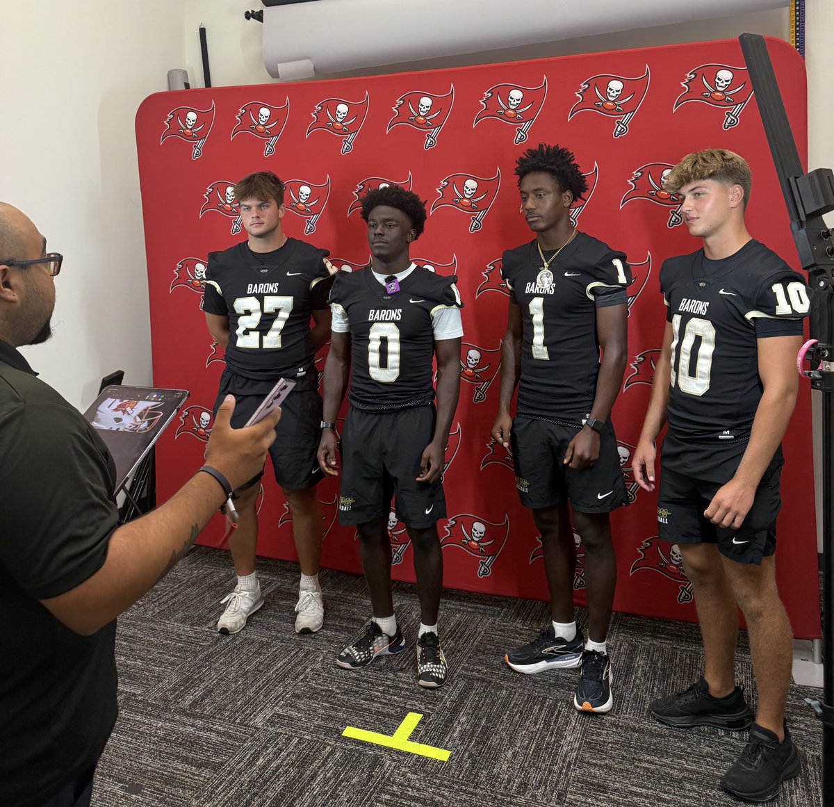 Media Day with with <a href="/SPCBaronsFB/">SPC Baron Football</a> crew!! #GoldStandard