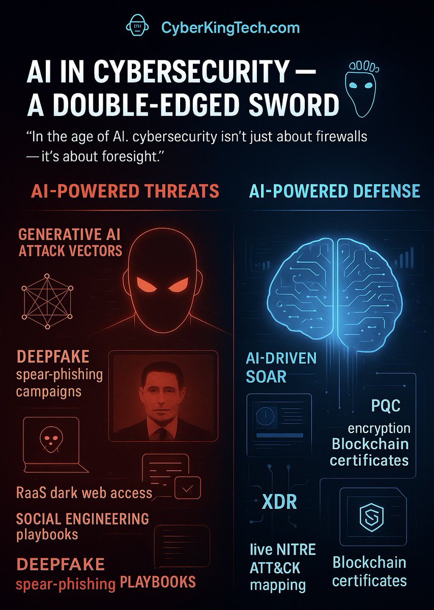 ProHackerOnline's tweet image. 🔐 AI in Cybersecurity: A Dual-Edged Future for Emerging Markets | Powered by CyberKingTech.com 🤖
As generative AI reshapes global digital landscapes, emerging markets are standing at the intersection of two seismic forces: unprecedented innovation and AI-accelerated…