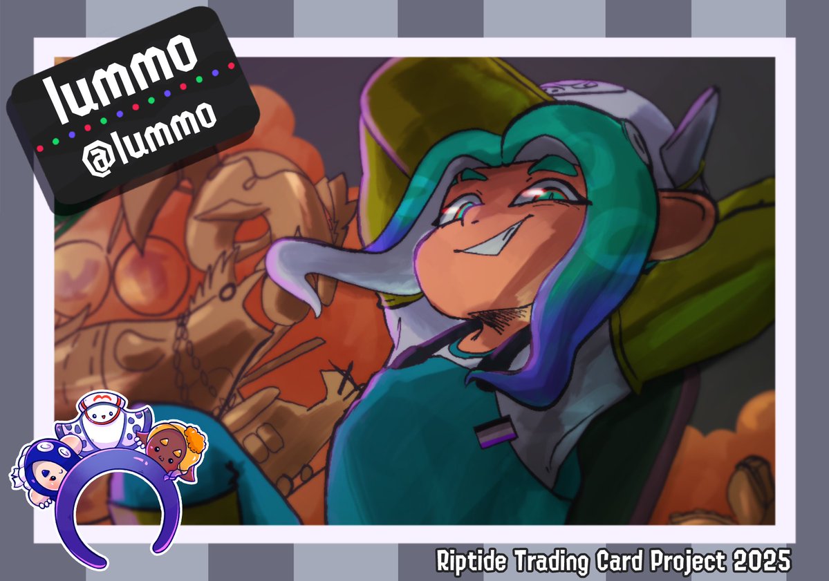 splatLANart's tweet image. Who's up? Lummo is up!
"im so excited to be back at riptide!!! the energy in the room during games is really unmatched. grateful to participate in this project"
She is as excited as we are to be there! Let her know her card's amazing energy by getting it at Riptide! π