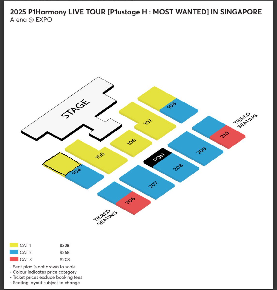 seobsouloml's tweet photo. wts P1Harmony LIVE TOUR [P1ustage H: MOST WANTED] in Singapore 

1x cat 1 section 104 row D 
selling for $338 (og price + booking fee)
dm me if interested! 
please retweet and share,   I need to sell this ticket off 😭 
#P1Harmony #피원하��니  #MOST_WANTED #P1HARMONYinSingapore https://t.co/Tx3bZQzyxd