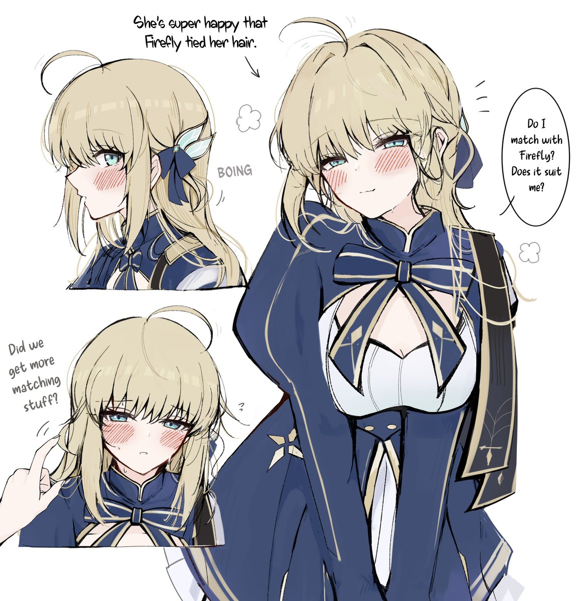 Saberページ♡ Saber enjoying the Star Rail collaboration is so cute!! Eng ver~