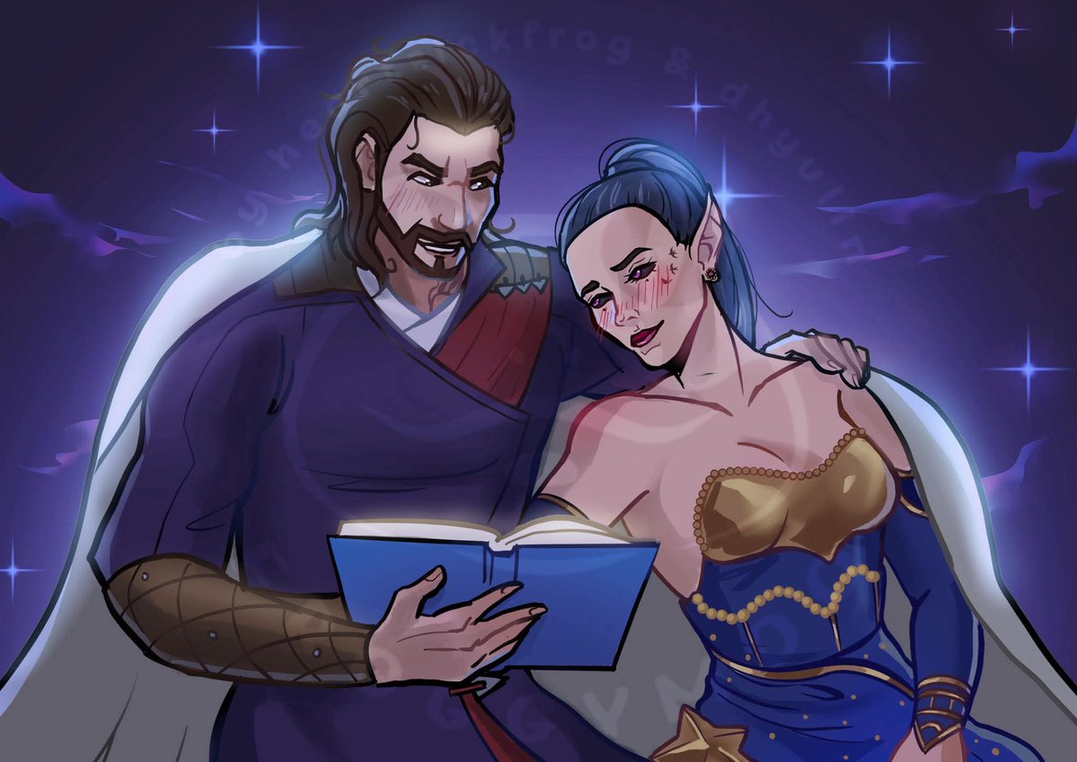 froggymoo_'s tweet image. #BG3 Bed Time Story Gale #YCH comm/ssion for @/whirlinginroses on VGen!~ ✨