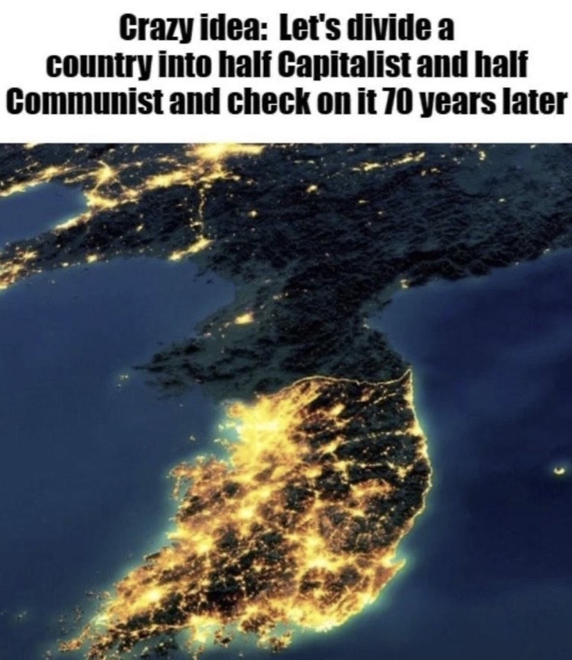 North Korea is benighted ! 

This is the future the Democratic
Socialists want for us !