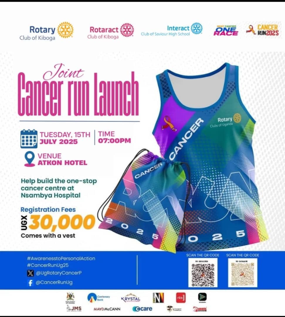 As the number of patients fighting cancer increases in uganda and the world at large,Rotarians,rotaractors and interactors look forward to joining the battle to fight it. 
Join us this Tuesday as we lauch the rotary cancer run in Kiboga <a href="/RCKibogaD9123/">Rotary Club of Kiboga</a> <a href="/WesternD9213/">Western Cluster D9213</a>