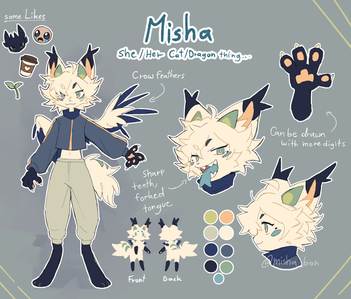 Misha_bon's tweet image. First character sheet of her
#ReferenceSheet