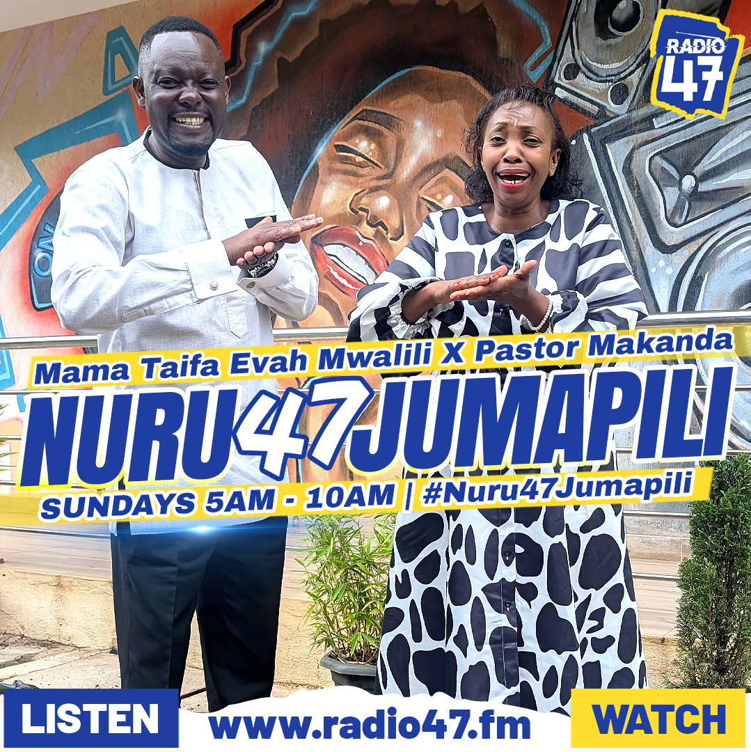 Radio 47 (@radio47_kenya) on Twitter photo Bwana Yesu asifiwe Mwana Ligi, kumekucha, tumepewa baraka ya uzima na uhai, karibu kwa ibada, pokea uncompromised, undiluted gospel HapaNdipo!
<a href="/EvahMwalili/">Mama Taifa Evah Mwalili</a> <a href="/bonfacemakanda/">Pastor Bonface Makanda</a>
#Nuru47Jumapili #HapaNdipo Bwana Yesu asifiwe Mwana Ligi, kumekucha, tumepewa baraka ya uzima na uhai, karibu kwa ibada, pokea uncompromised, undiluted gospel HapaNdipo!
<a href="/EvahMwalili/">Mama Taifa Evah Mwalili</a> <a href="/bonfacemakanda/">Pastor Bonface Makanda</a>
#Nuru47Jumapili #HapaNdipo