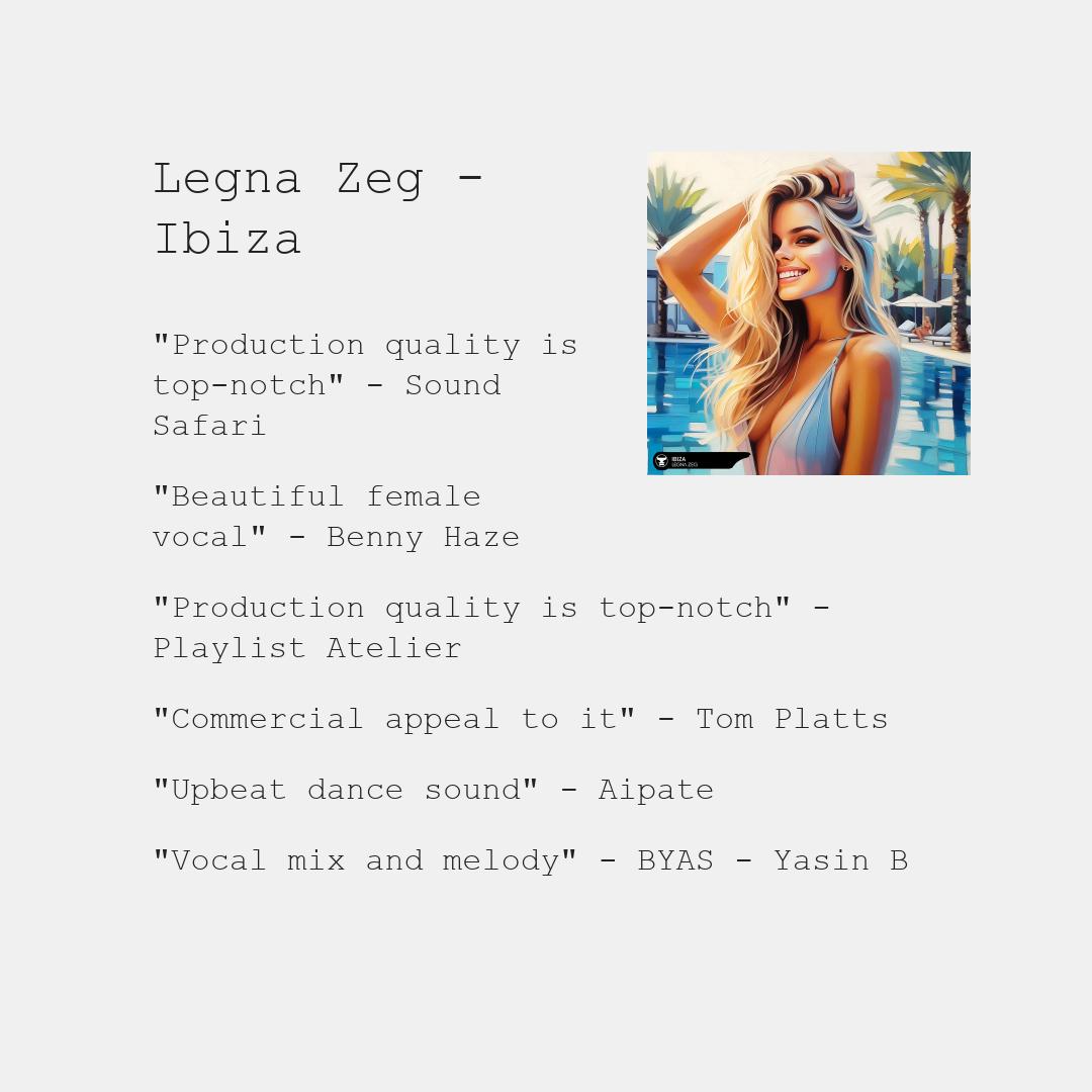 Some press quotes about my new single, "Ibiza" <a href="/submit_hub/">SubmitHub</a>