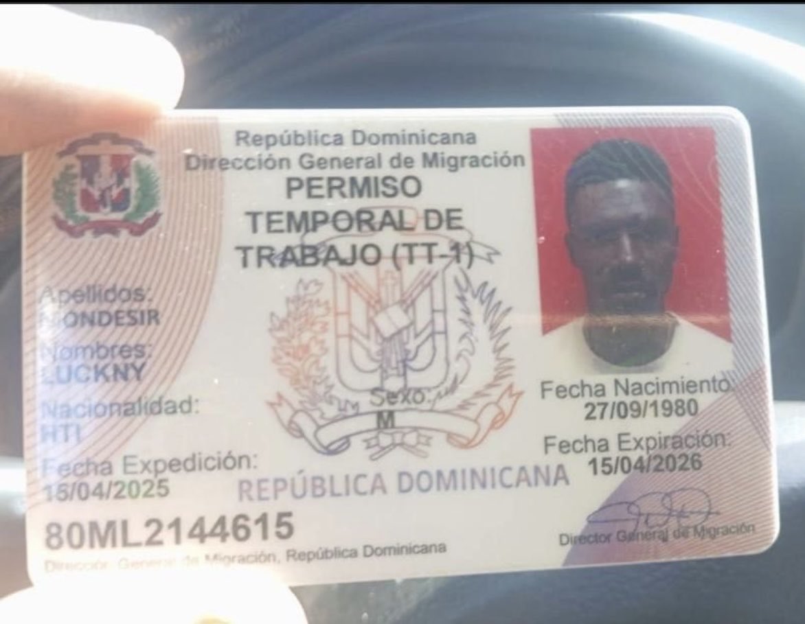 La Dirección de Migración debe dar una explicación de este carnet de un permiso laboral por un año (15/04/25 hasta el 15/04/26) a un nacional haitiano, si esto es cierto el dialogo que estamos llevando en el Consejo Económico y Social (CES) no tiene ningún sentido !
