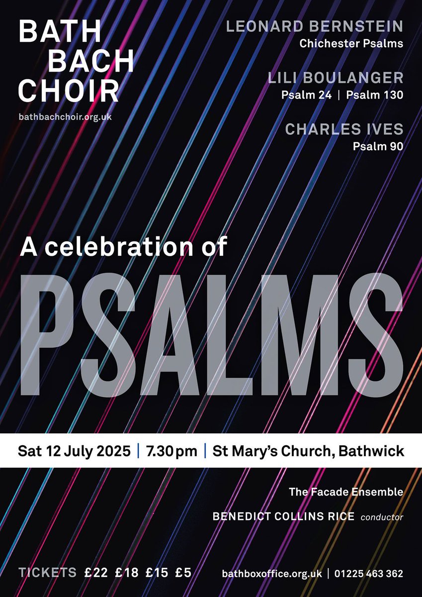 Bath Bach Choir (@bathbachchoir) on Twitter photo Tonight’s the night!
Tickets available on the door for A Celebration of Psalms
Bernstein, Boulanger, and Ives at St Mary’s Church Bathwick, 7.30pm
@bathstmarymusic
With <a href="/FacadeEnsemble/">The Facade Ensemble</a> Tonight’s the night!
Tickets available on the door for A Celebration of Psalms
Bernstein, Boulanger, and Ives at St Mary’s Church Bathwick, 7.30pm
@bathstmarymusic
With <a href="/FacadeEnsemble/">The Facade Ensemble</a>