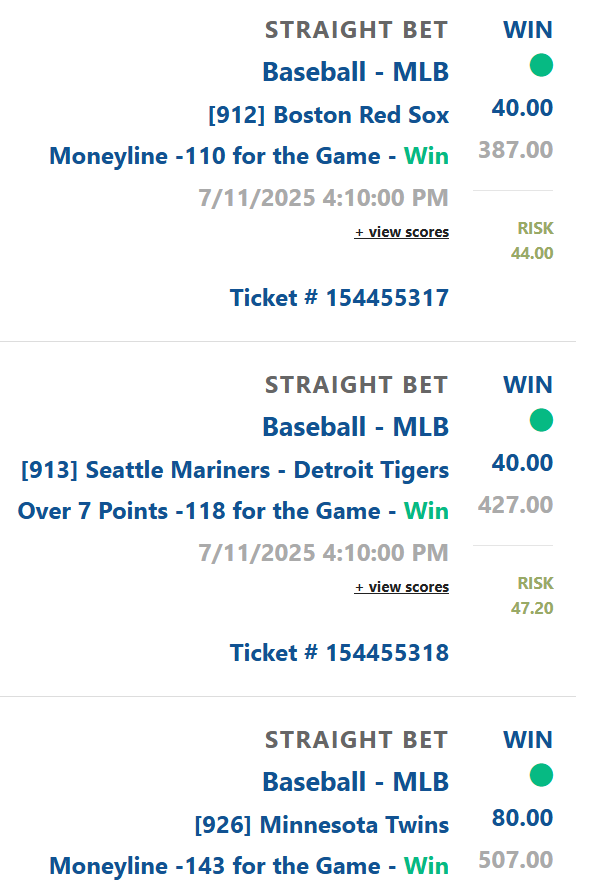 ✅ WINNERS ✅

The Bookie Monster BAGS 18 UNITS 🔥

PROFIT 
8-1 (89%)
💰$1,832

5DAY HEATER 🔥🔥
25-11 (69%)
💰+$3,514

Win w/me <a href="/Winiblebets/">Winible</a>

🚨👇75% OFF 30 DAYS 👇🚨

winible.com/checkout/14577…

ONLY $12 TO MAKE ^^ $$

😈
#GamblingX #MLB #Sports #Vegas #Betting #Sports #Win