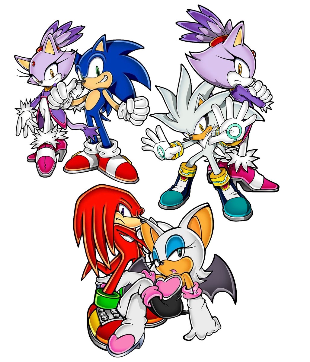 Fem lesbians with their masc gfs 
#sonaze #Silvaze #knuxouge