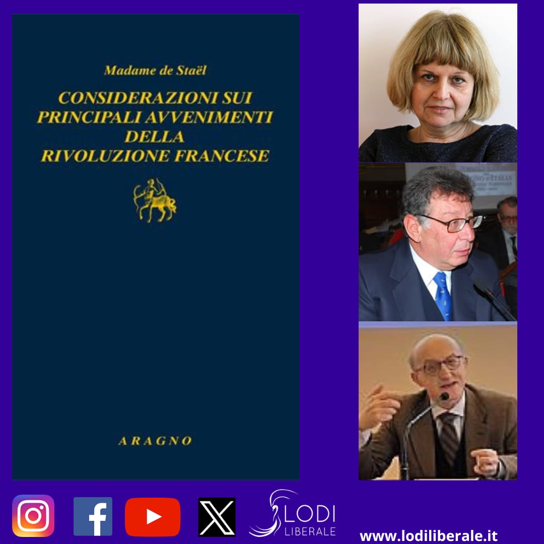 Vi aspettiamo LUNEDÌ 14 LUGLIO alle ore 21:00 in diretta a us02web.zoom.us/j/87334037105 dove presenteremo il libro "Considerazioni sui principali avvenimenti della Rivoluzione Francese" di Madame de Staël insieme a: Biancamaria Fontana, Francesco Perfetti e Stefano De Luca