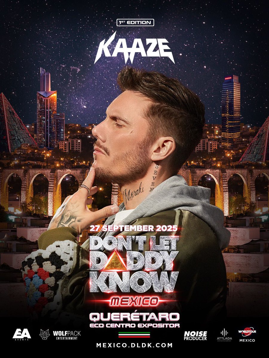DON'T LET DADDY KNOW (@dldk_official) on Twitter photo Second artist confirmed for #DLDKMEXICO! ๐จ Get ready for an avalanche of energy and epic melodies with <a href="/iamKAAZE/">๐๐๐๐๐</a>, the Swedish master of โHot Teknoโ. ๐
Grab your tickets through mexico.dldk.com Second artist confirmed for #DLDKMEXICO! ๐จ Get ready for an avalanche of energy and epic melodies with <a href="/iamKAAZE/">๐๐๐๐๐</a>, the Swedish master of โHot Teknoโ. ๐
Grab your tickets through mexico.dldk.com