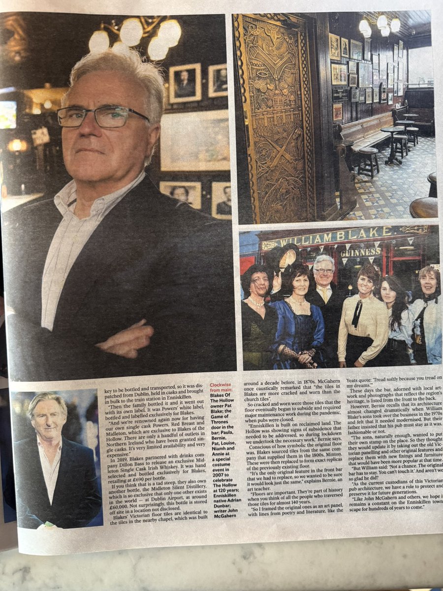 BlakesTheHollow's tweet image. A wonderful two page spread in the @BelTel today.
A great article focusing on our history, charm and the locals that make us what we are ❤️🖤
#Fermanagh #Enniskillen #Pub #Paper #Article #Local