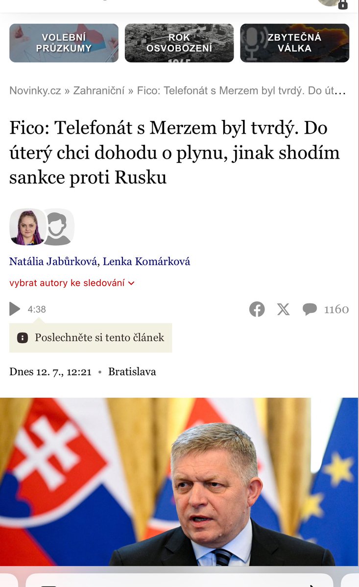 hasek_dominik's tweet image. Slovenský premiér svými postoji a rozhodnutími dlouhodobě pomáhá teroristickému russku v jeho imperialistických cílech proti 🇺🇦 a EU. Pomáhá tím i největšímu zločinci současnosti Putinovi. To jsou fakta a podle toho je třeba k tomuto člověku přistupovat.