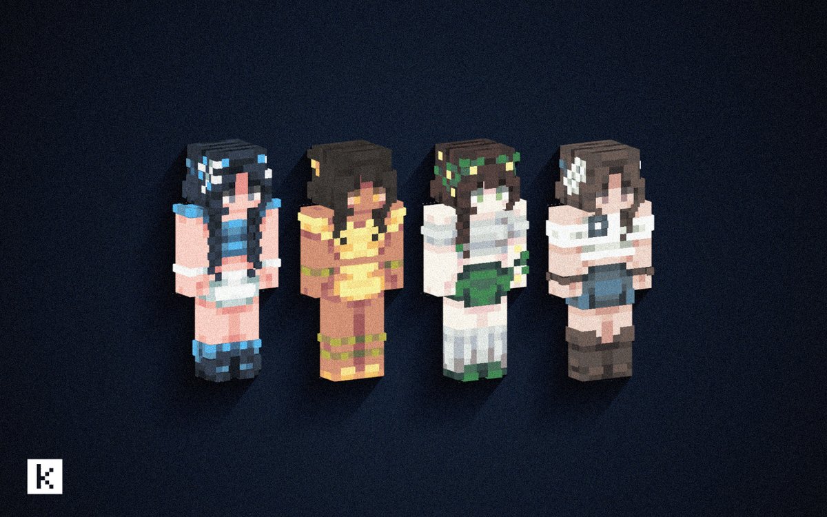 some of mc skin comms from the past months!!!! been super super really busy and really appreciate y'all!!  #minecraftskins #mcskins
