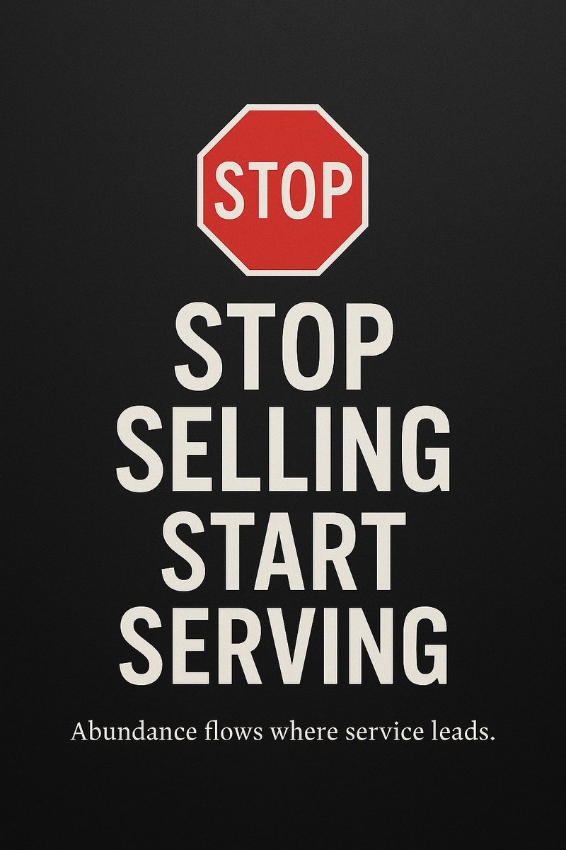 Teo7913's tweet image. Stop SELLING, start SERVING. 🙅‍♂️✨
Give from your heart, help without expecting. 💖
When you truly serve, abundance flows back to you effortlessly. 🌊💫
No push. No chase. Just flow.

#GiveAndReceive #EnergyFlow #AbundanceMindset