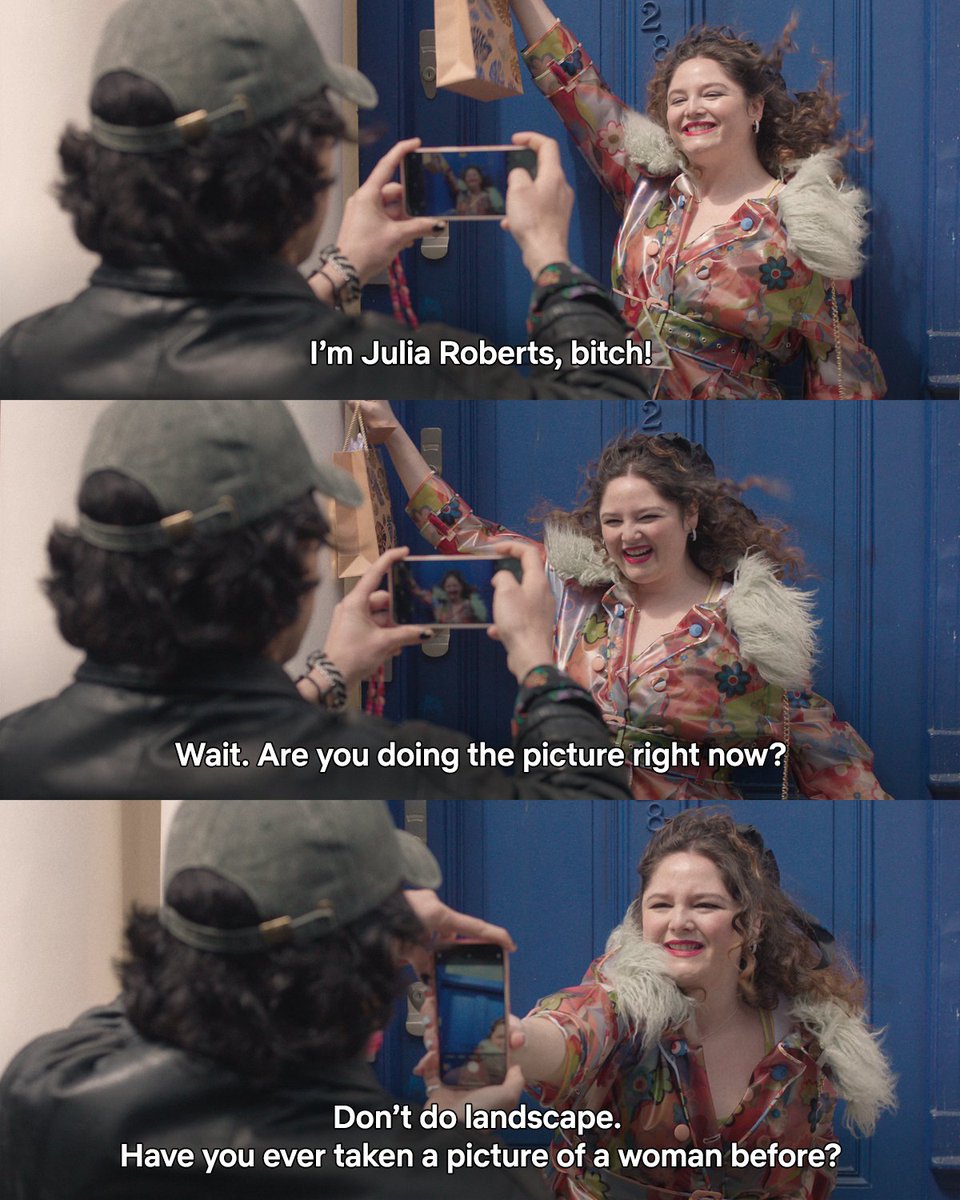 "have you ever taken a picture of a woman before"

TOO MUCH is now playing!