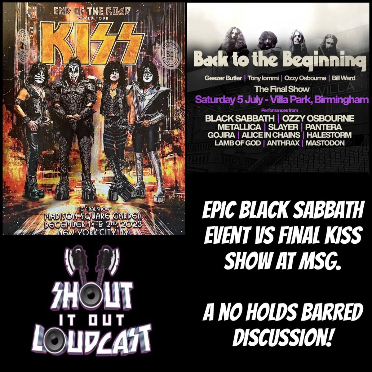 🚨NEW EPISODE! This week we compare the recent <a href="/BlackSabbath/">BlackSabbath</a> event to the final <a href="/kiss/">KISS</a> show at Madison Square Garden.

The Sabbath event was a triumphant farewell to legends. KISS’ final show was not!

We break it all down!

CHECK US OUT!👇🏻 shoutitoutloudcast.com/shout-it-out-l…