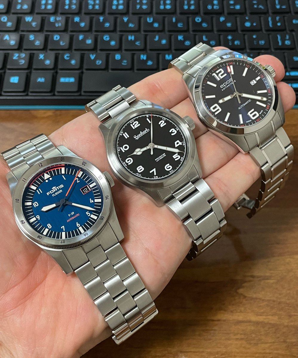 smsm13535's tweet image. うちの39mm⌚️たち🇨🇭🇩🇪🇨🇭
#FORTIS #hanhart #EPOS
