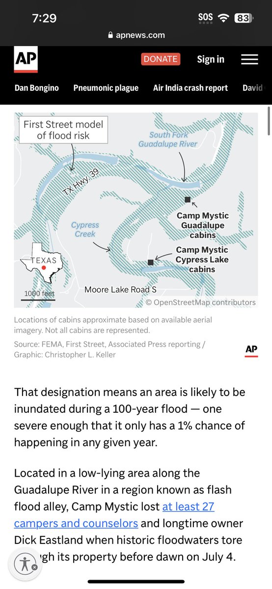 Shamar D. Bradley (@shamardbradley) on Twitter photo <a href="/AP/">The Associated Press</a> “The Federal Emergency Management Agency included the prestigious girls’ summer camp in a “Special Flood Hazard Area” in its National Flood Insurance map for Kerr County in 2011, which means it was required to have flood insurance and faced tighter regulation on any future <a href="/AP/">The Associated Press</a> “The Federal Emergency Management Agency included the prestigious girls’ summer camp in a “Special Flood Hazard Area” in its National Flood Insurance map for Kerr County in 2011, which means it was required to have flood insurance and faced tighter regulation on any future