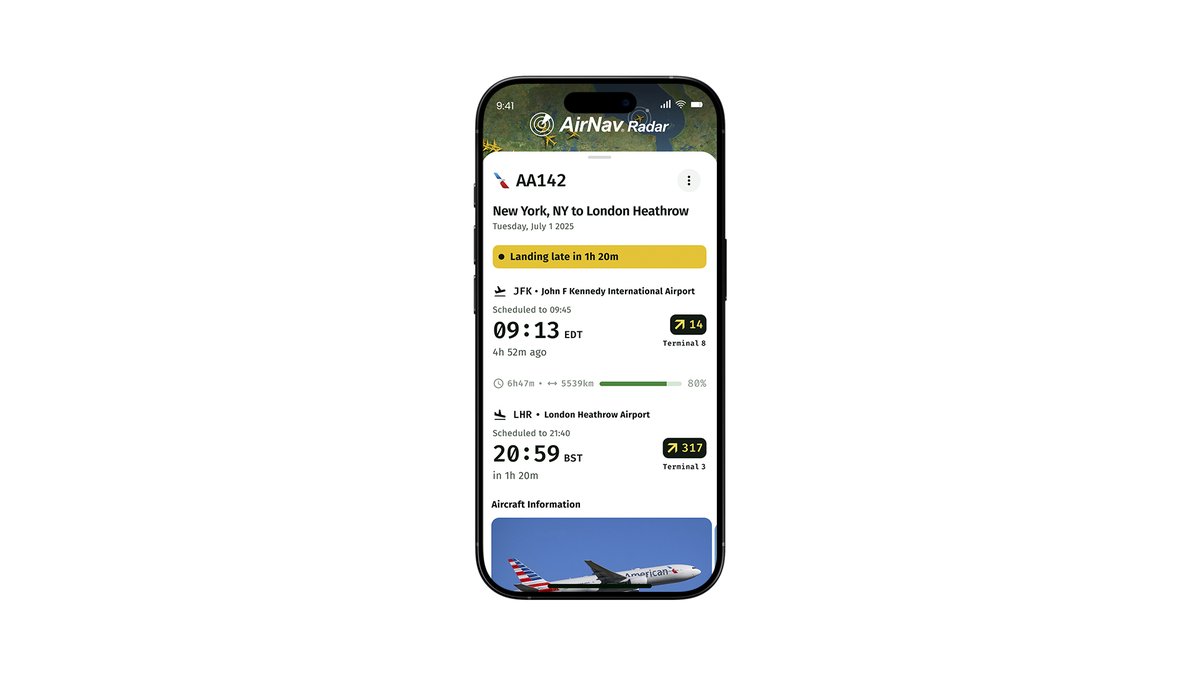 AirNavRadar's tweet image. Introducing AirNav Radar App 3.0.0 - Discover What's New! 📱✈️
We're excited to finally pull back the curtain on something we've been working hard on: the brand-new AirNav Radar app, Version 3.0.0!
Read more on our blog: airnavradar.com/blog/introduci…