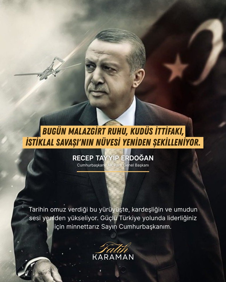 Fatih Karaman (@fatihhkaraman) on Twitter photo Sözün bittiği yerde, milletin iradesi konuşur. Bu kutlu yürüyüşte birlik, kardeşlik ve güçlü Türkiye ideali etrafında kenetleniyoruz. Teşekkürler Sayın Cumhurbaşkanım <a href="/RTErdogan/">Recep Tayyip Erdoğan</a>.
Allah sizi başımızdan eksik etmesin. 🇹🇷
#GüçlüTürkiye Sözün bittiği yerde, milletin iradesi konuşur. Bu kutlu yürüyüşte birlik, kardeşlik ve güçlü Türkiye ideali etrafında kenetleniyoruz. Teşekkürler Sayın Cumhurbaşkanım <a href="/RTErdogan/">Recep Tayyip Erdoğan</a>.
Allah sizi başımızdan eksik etmesin. 🇹🇷
#GüçlüTürkiye