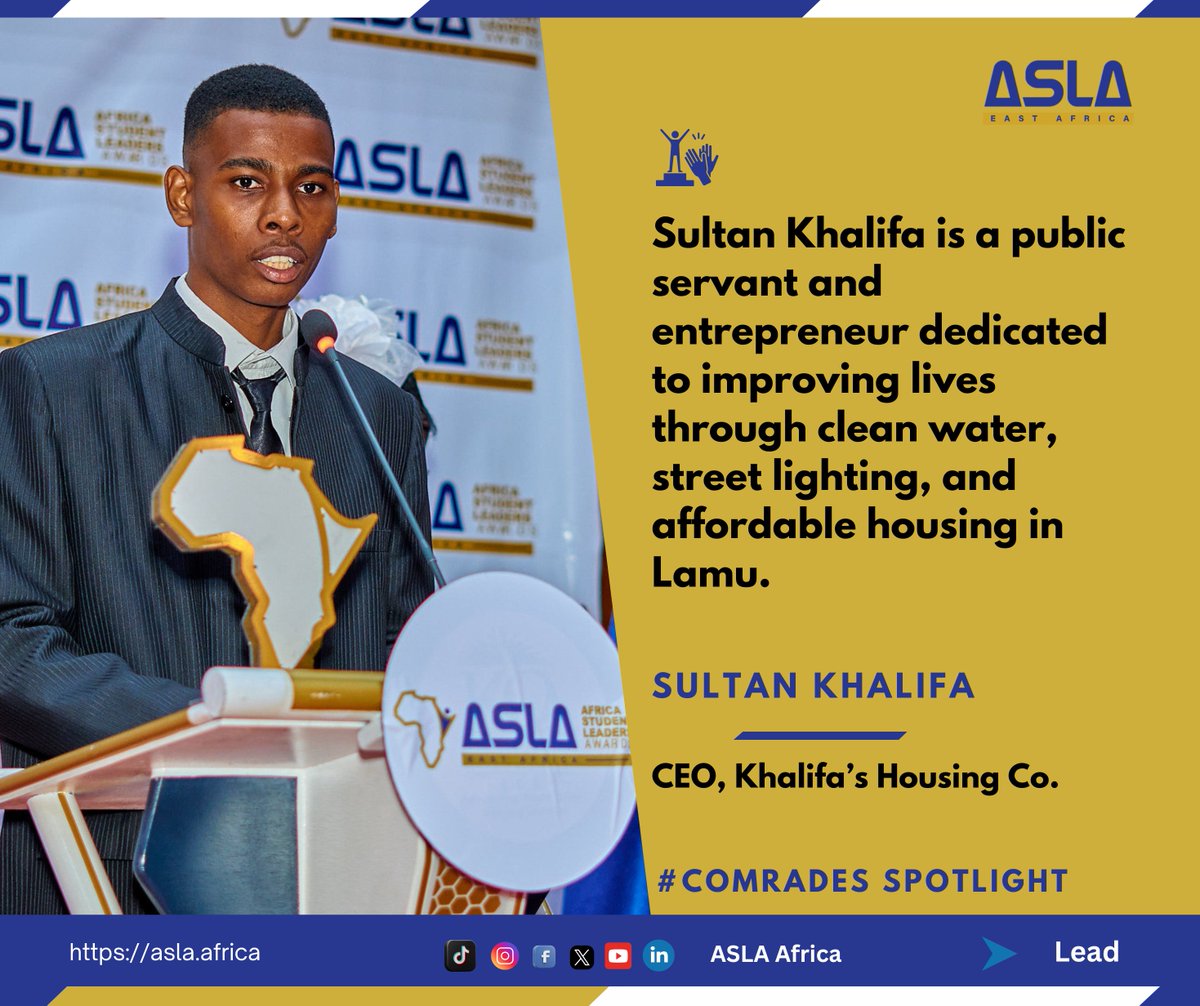 aslaafrica's tweet image. Sultan Khalifa isn’t just serving, he’s uplifting!
By day, he powers Lamu’s water & lights. 💡🚰
Off duty, he builds homes & hope. 🏡❤️
A true community champion. 🙌
#ASLAComradeSpotlight #Lead #CommunityChampion #fyp