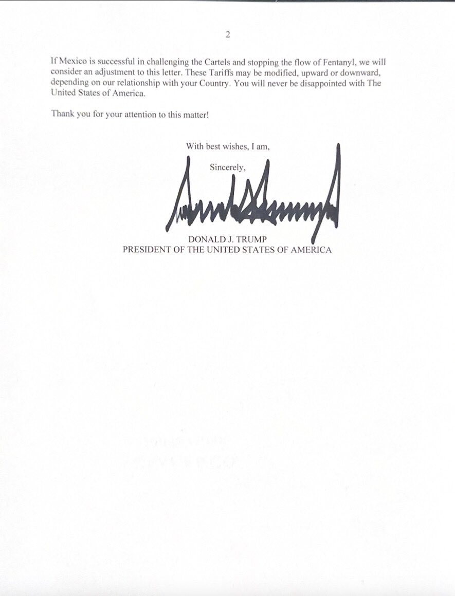 bosupolitics's tweet image. 🚨🚨🚨
President Trump just levied 30% tariffs on both Mexico and the European Union