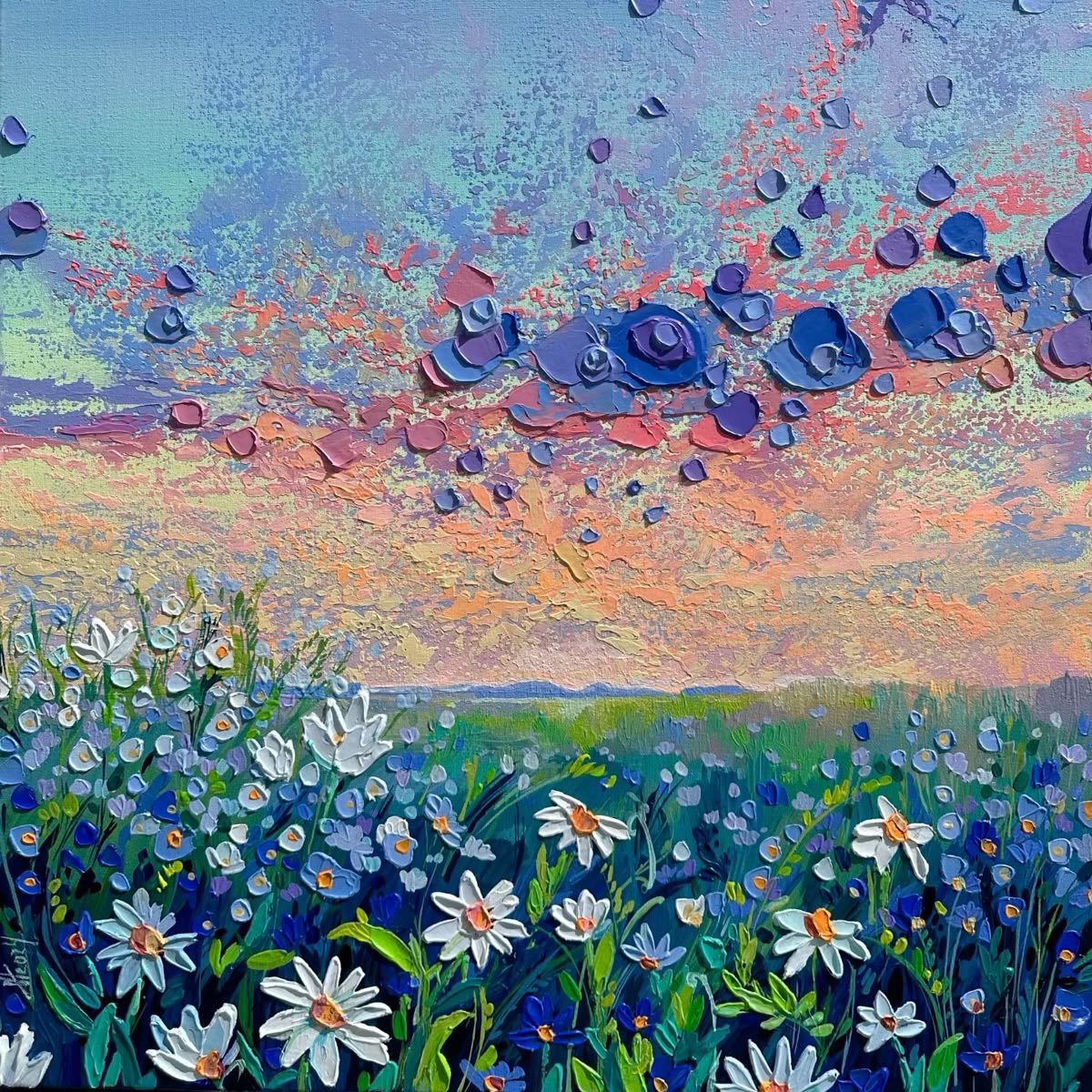 amtrusova's tweet image. acrylic, canvas 60*60 cm “Chamomile waltz”
2024