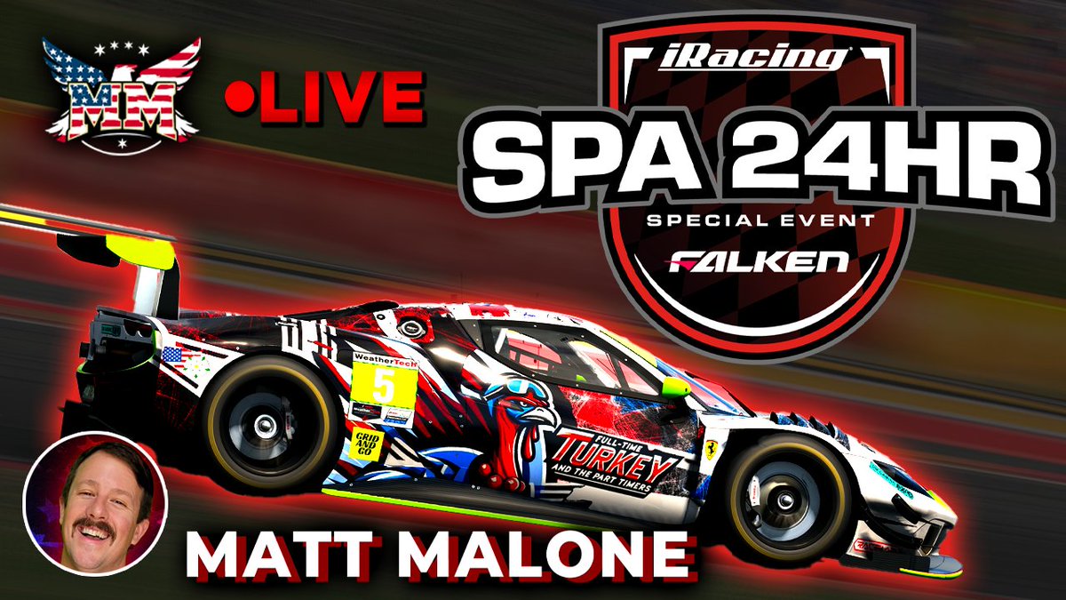 SPA 24 starting NOW!

Watch LIVE:
twitch.tv/MattMalone
Youtube: MattMaloneTV