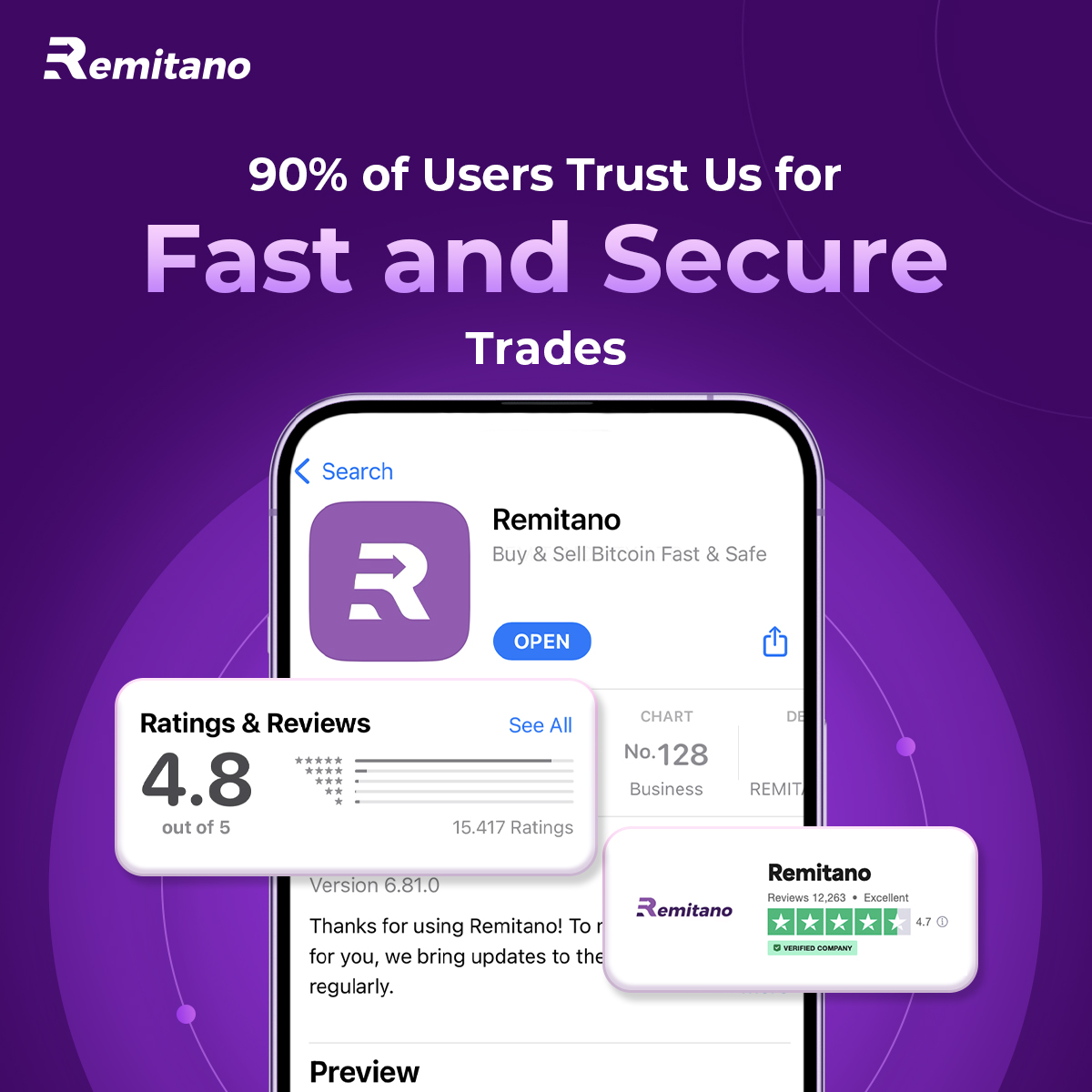 remitano's tweet image. π 90% of users trust Remitano for fast and secure cryptocurrency trades.
Ready to join them?
#CryptoTrust #Remitano #TradeWithTrust