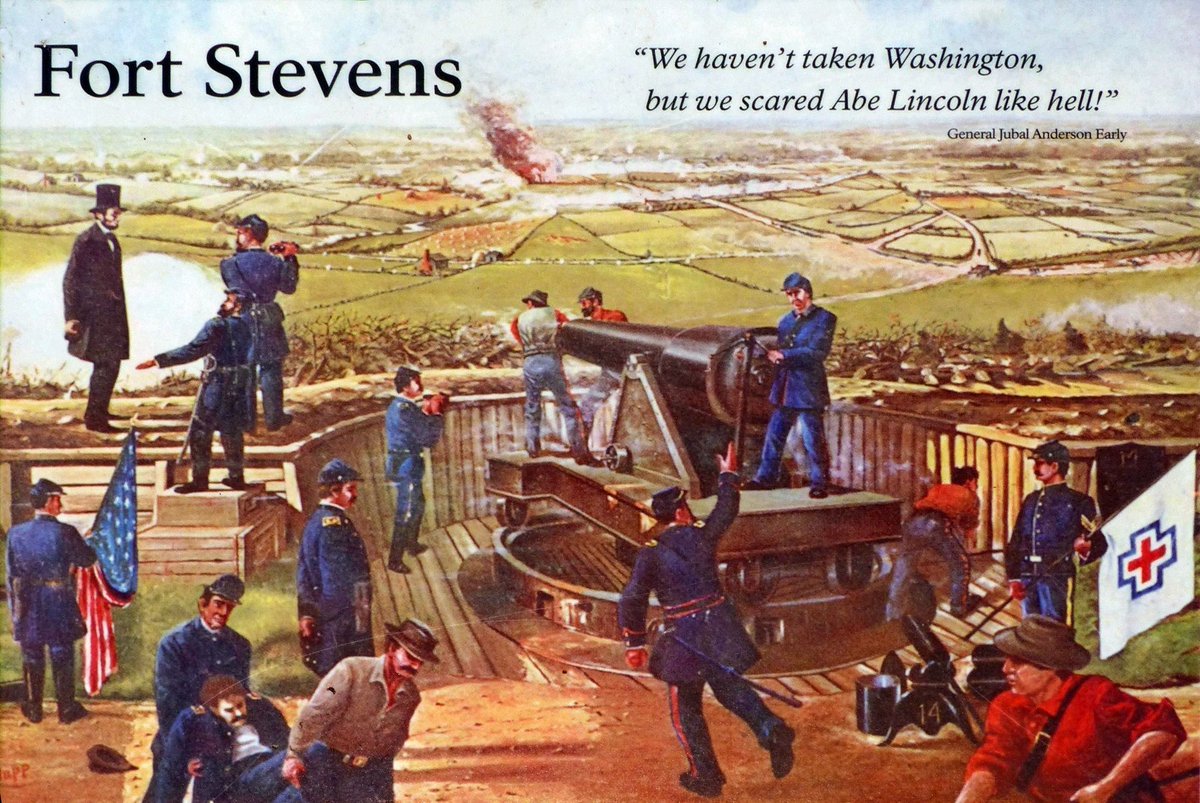 #OTD in 1864, President Lincoln was nearly killed when he came under direct enemy fire as he stood on parapet of Fort Stevens. Tomorrow The Alliance to Preserve the Civil Defenses of Washington will be hosting a Fort Stevens Day commemoration. We hope to see you there!